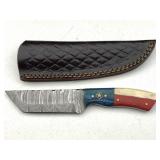 Hand Made Damascus Steel Knife with Fitted