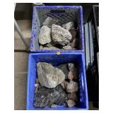 2 Crates of Mineral stones, see photos