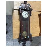 Antique Wall Clock with Pendulum & Key - no