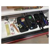 Fishing equipment incl. Casting rods, weights,