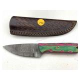 Hand Made Damascus Steel Knife with Fitted