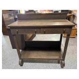 Antique Oak Veneer Sideboard/Dry Sink with 2