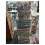 14 Plastic Storage Boxes with Craft Paper and