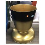 Metal Hourglass Pot, approx 17x18in