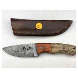 Hand Made Damascus Steel Knife with Fitted