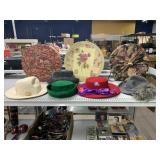Ladies Hats and  Decorative Storage Boxes.