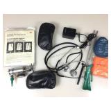 Black canvas bag, full of most mostly medical