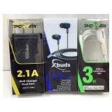 Two new kick power items and some earbuds still
