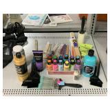 Painting Supplies. Acrylic Paint, Bruses, Rulers