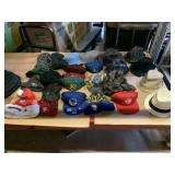 Assorted Hats. Sports Teams, Fedoras, Beanies &