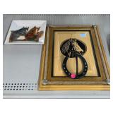 Western Style Hanging Plaque with Horeshoe Hook