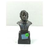 Small vintage metal and marble bust of Chopin