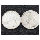 2 Silver Quarters Pre 1964