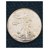 1 Oz Pure Copper, Us Walking Liberty Token Design