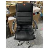 Rolling Office Chair - Black & Chrome Item 156