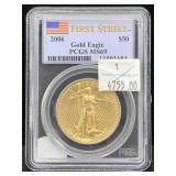 Pcgs Ms69 2006 $50 1oz Gold Eagle In Case