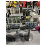 4pcs Pedestal Candy Machines - 3 Compartment - No