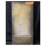 An abstract, gold, starburst, or sunburst canvas