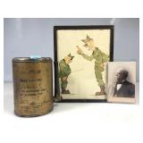 Original 1956 Signed Military Caricature Drawing,