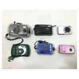 Lot of six miscellaneous small cameras, a Sony