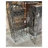 3.5ft tall Metal Wine Rack w/hinged door