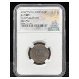 1790 Voc Indies 1 Duit New York Penny Zeeland, Ngc