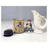 Limoges Trinket Box, Occupied Japan Figurine, CAS