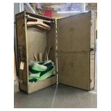 Vtg Luggage Wardrobe trunk, approx 19x12x35in