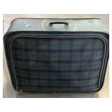 Vtg Green luggage bag, approx 28in long