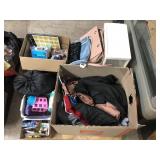 Assorted Clothing, Organizer Bins, Household