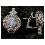 Judith Ripka Sterling Silver Earrings, Tw 8g W/cz