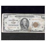 1929 $100 Federal Reserve Note Bill