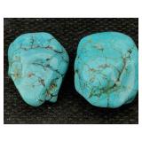 Rough Polished Turquoise Chunks, Tw 164.2g