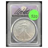 2023 1 Oz .999 Silver Eagle Round Pcgs Ms70 First