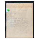 A photocopy of a very interesting letter written