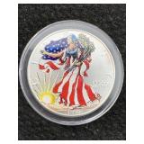 1999 1 Oz .999 Silver Eagle Round Colorized & Box