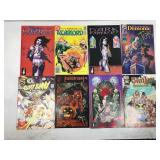 Eight alternative adult comic books