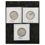3-90% Silver Quarters, See Photos