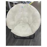 Folding chair w/white seat