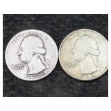 2 Silver Quarters Pre 1964