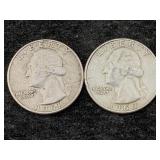 2 Silver Quarters Pre 1964