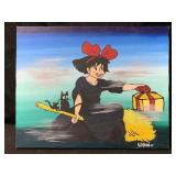 An acrylic or painted canvas artwork, depicting