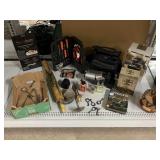 Flatware, tools kits, canon recorder, DVD movies