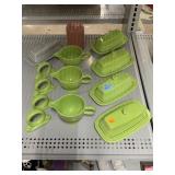 Vtg Fiesta Ware Covered Butter Dishes, Creamers,