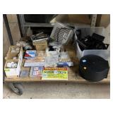 Metal hooks, lightbulbs, Stapler and more