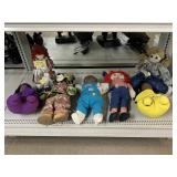 Kids dolls incl. Bear, Raggedy Ann & more