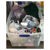 Bin full of crafting materials incl. Hot glue