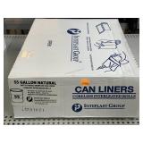 New Case 55 Gallon Trash Can Liners by Interplast