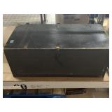 Vtg wood Military US trunk