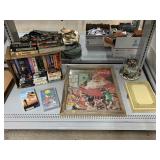 Vtg VHS Tapes, Framed Coca-Cola Print and more